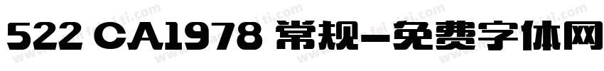 522 CA1978 常规字体转换